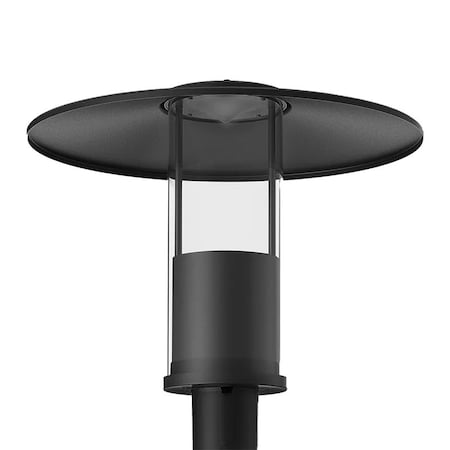 Westgate Top Hat Post Top Area Light w/Indirect Light Source, Black, 12W/20W/30W/40W, 3000K/4000K/5000K GPH-12-40W-MCTP-BK